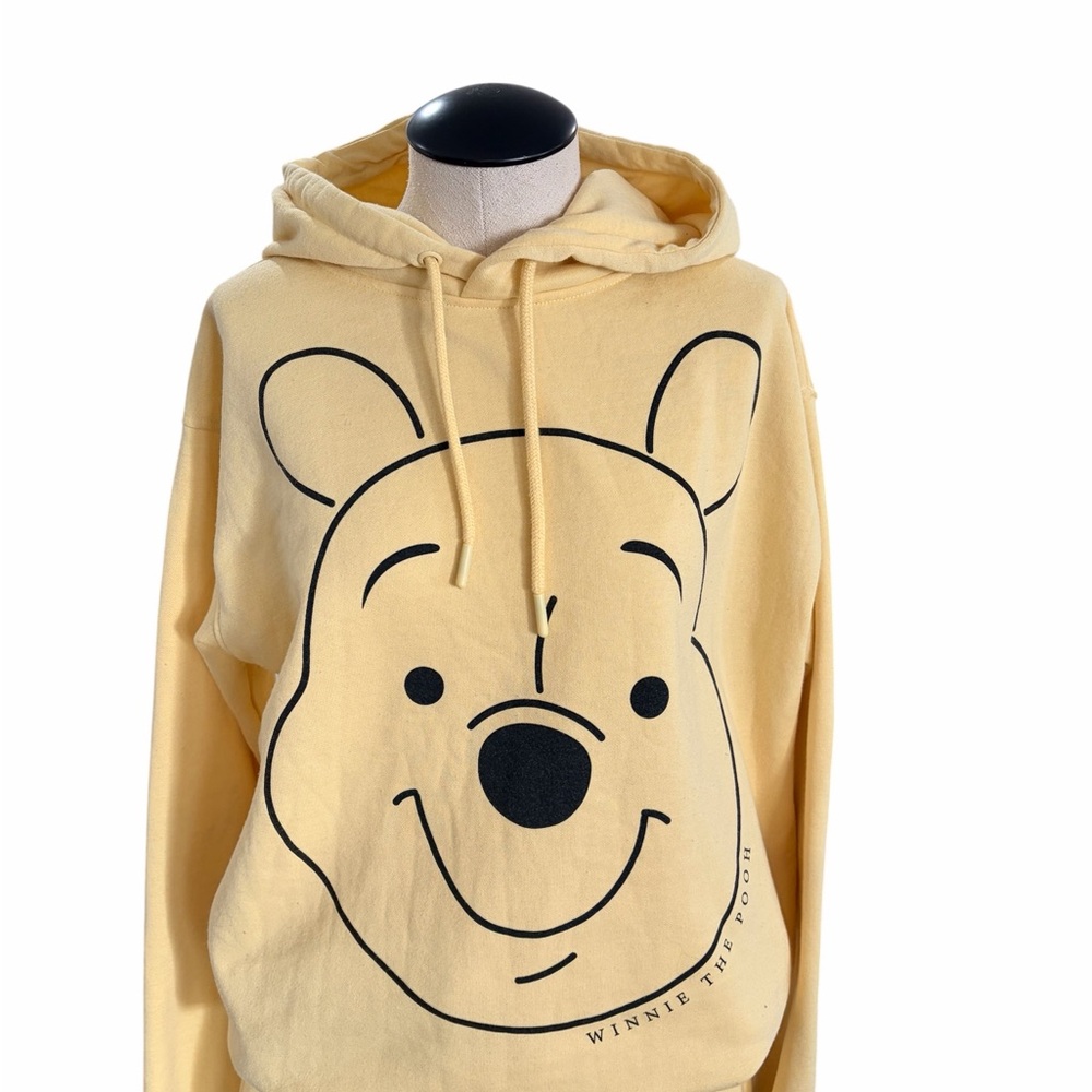 Disney Winnie the Pooh Oversized Hoodie Sweatshirt Yellow XS
